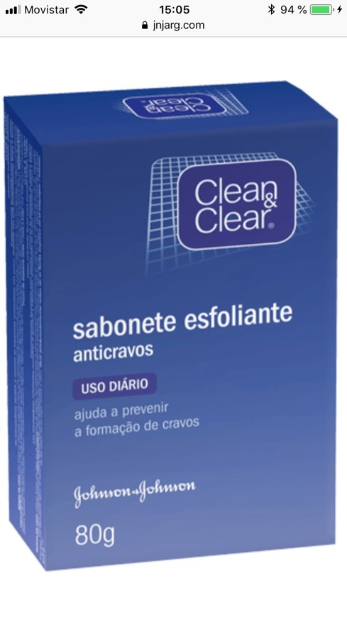 Product Clean&Clear jabón facial exfoliante puntos negros