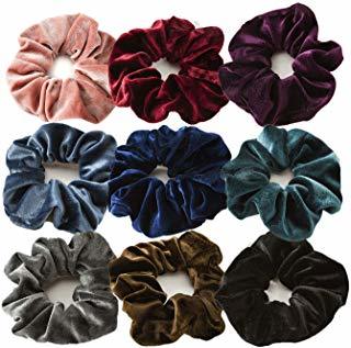 Belleza Velvet Elástico Hair Scrunchies 50 Colores Xpassion Scrunchie de Pelo Banda de