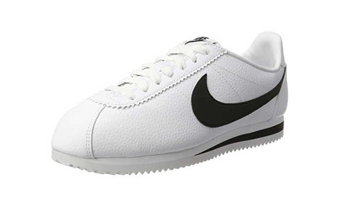 Moda Nike Classic Cortez Leather, Zapatillas de Running Hombre, Blanco / Negro