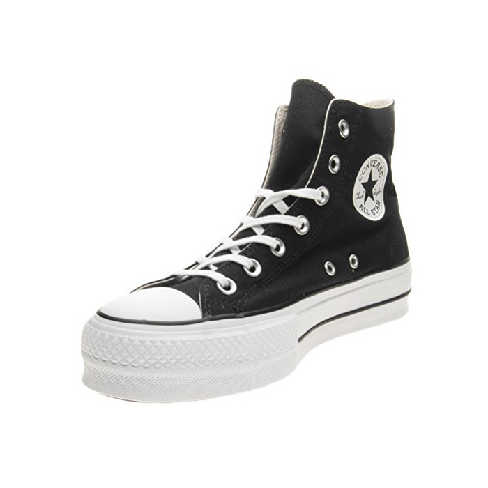 Moda Converse Chuck Taylor CTAS Lift Hi, Zapatillas para Mujer, Negro