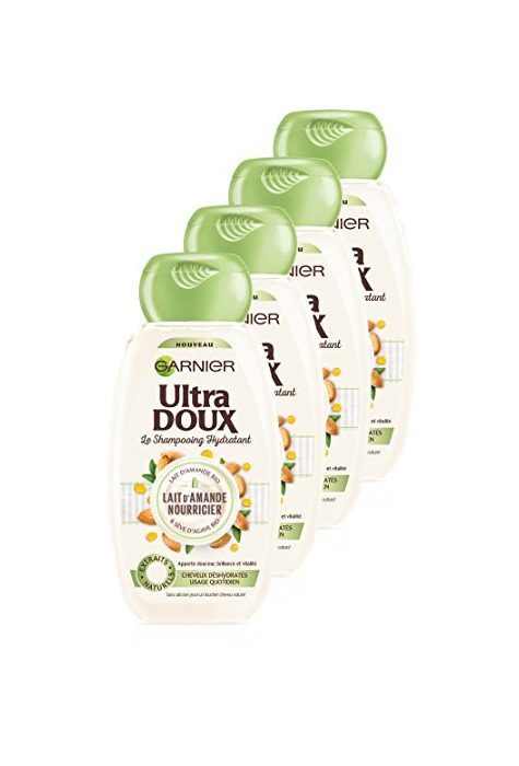 Belleza Garnier Ultra Doux shampoing Hydratant leche de almendra nourricier 250 ml - juego de 4