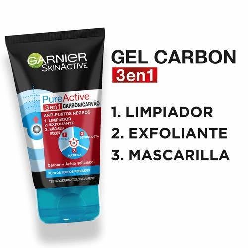 Garnier Skin Active Pure Active Gel limpiador y exfoliante facial con carbón