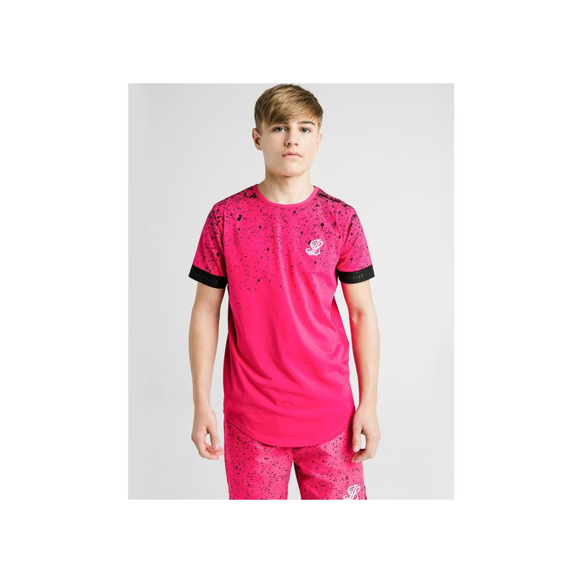 Moda Illusive London Camiseta Niño Fade Negro/Rosa