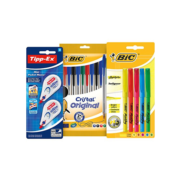 Electrónica BIC y Tipp-Ex Set Vuelta al Cole de 10 bolígrafos