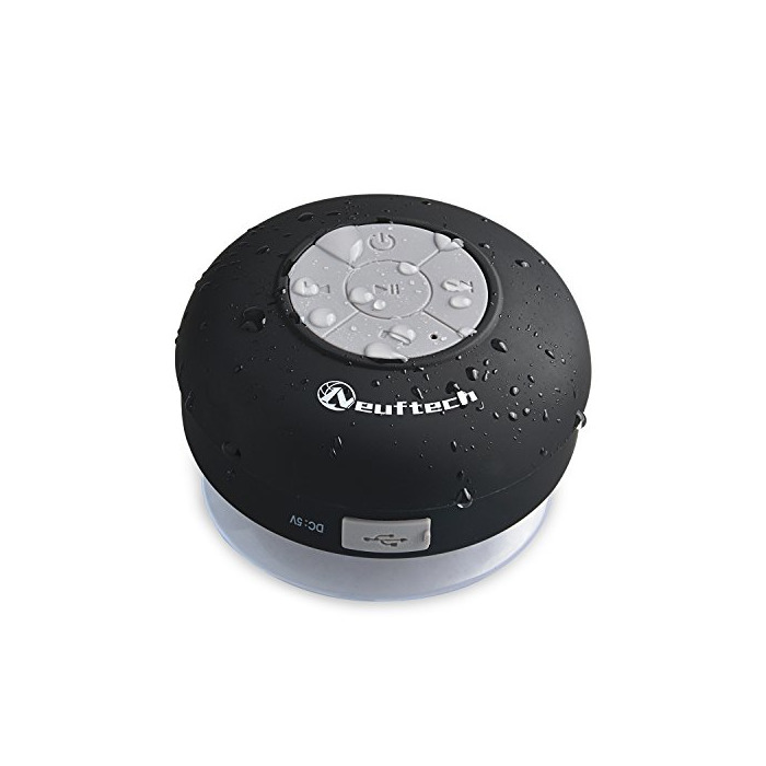 Electronic Neuftech Altavoz Bluetooth 3.0 Impermeable Sonido estéreo con Ventosa para Ducha Piscina