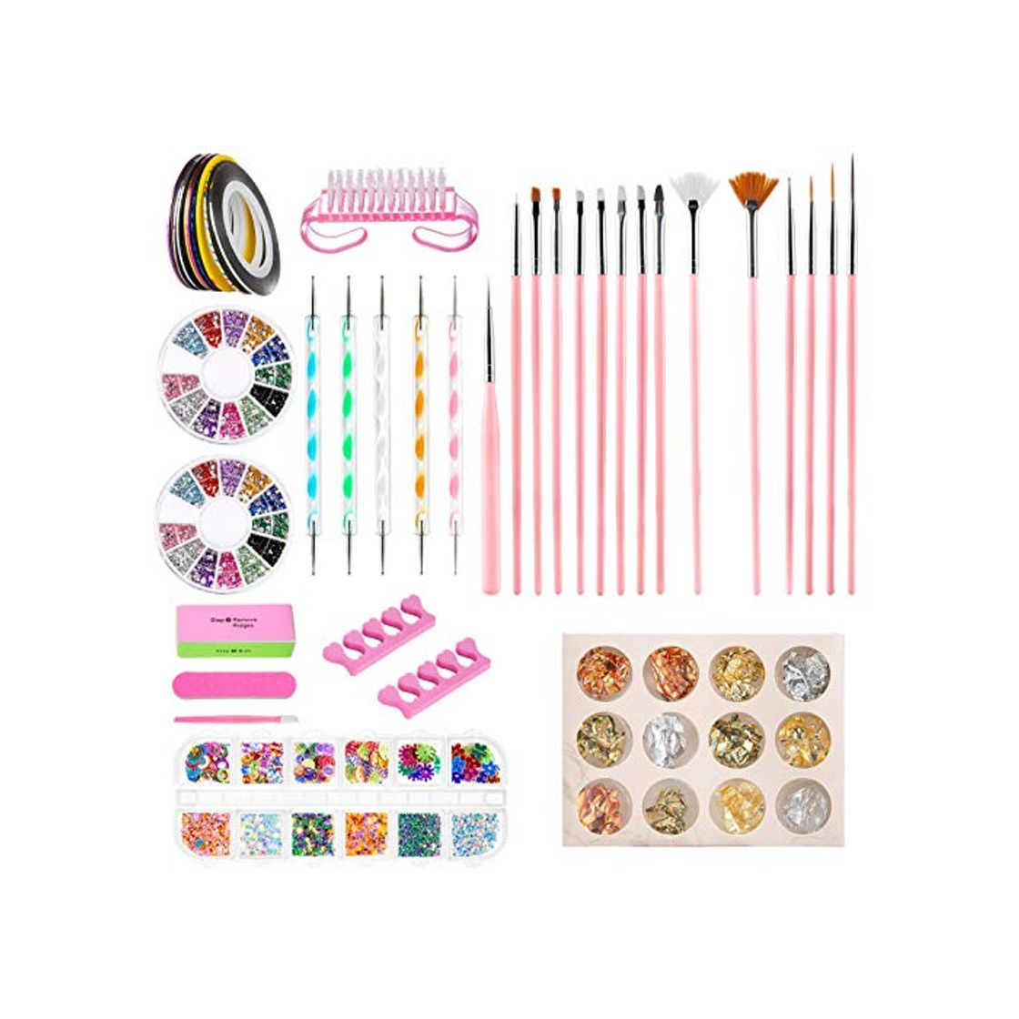 Social Kit de Accesorios Decoración Uñas Nail Art