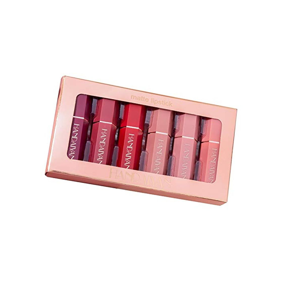 Beauty Mengxin 6 Piezas Lápiz Labial Mate Set Terciopelo Perdurable Labios Impermeables Antiadherente Regalo para Cumpleaños Navidad Novia Madre