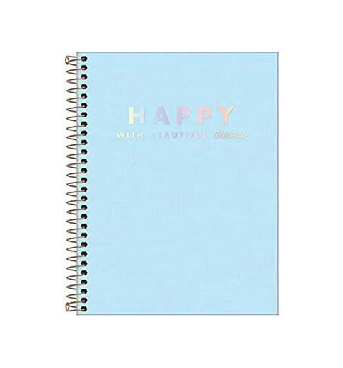 Caderno Azul Bebê 'HAPPY'