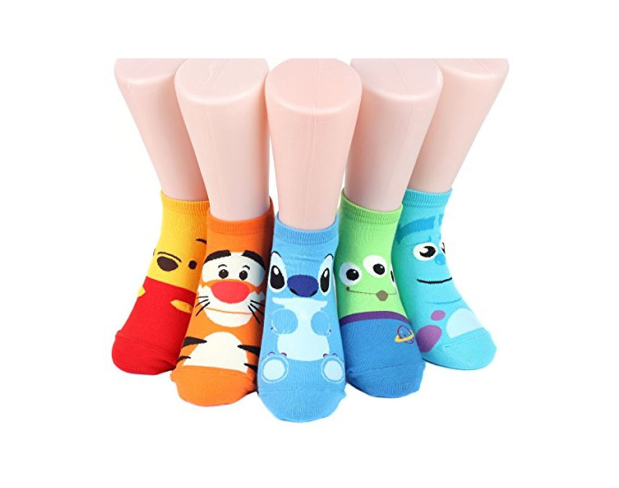 Disney Rascal Sneakers Women's Socks 5 pairs Made in Korea