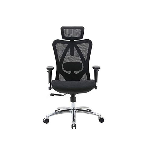 SIHOO Silla de Oficina Ergonómica, Silla de Escritorio, Respaldo Alto, Transpirable, Silla