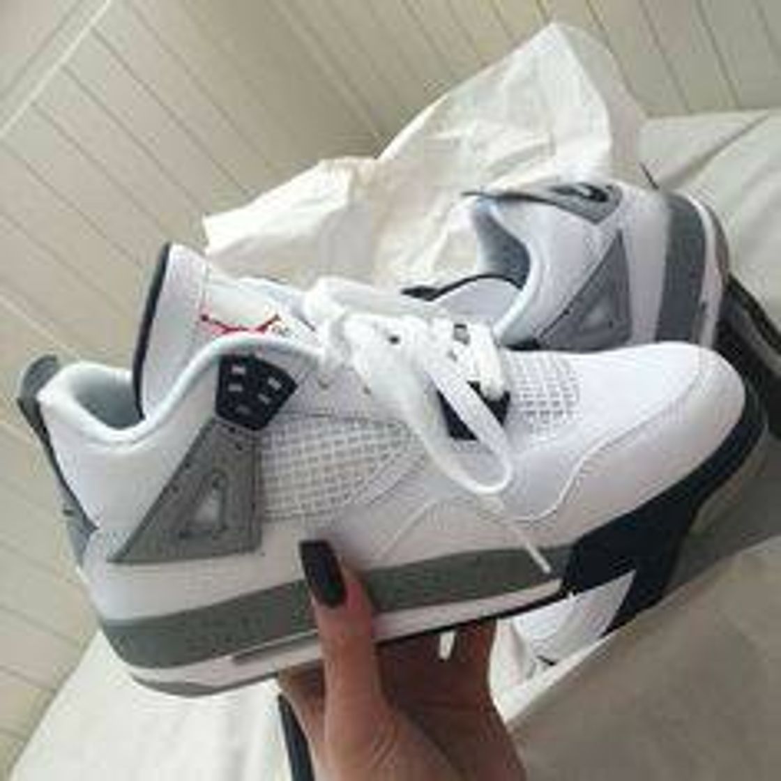 Moda Tenis air jordan 4 RETRO OG "white cement"