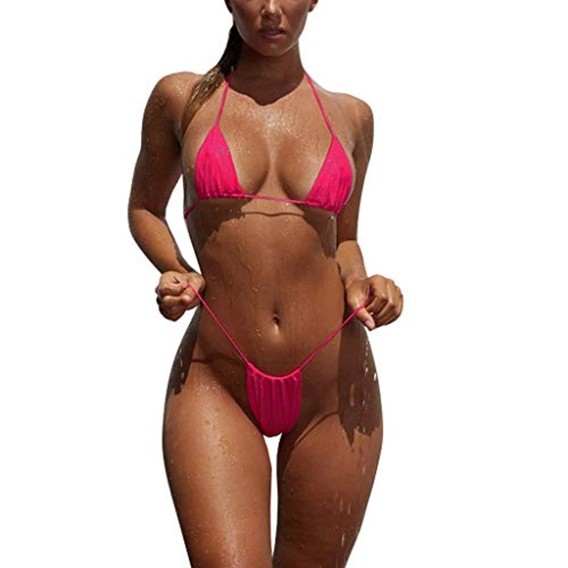 Moda Overdose Bikinis Mujer 2019 Tanga, Mujeres Bandeau Bandage Bikini Set Push-Up Brasileño