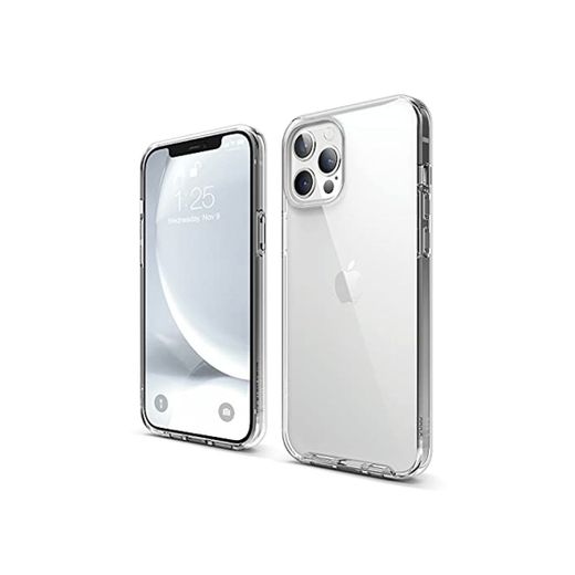 elago Híbrida Transparente Funda Compatible con iPhone 12 Pro MAX Case