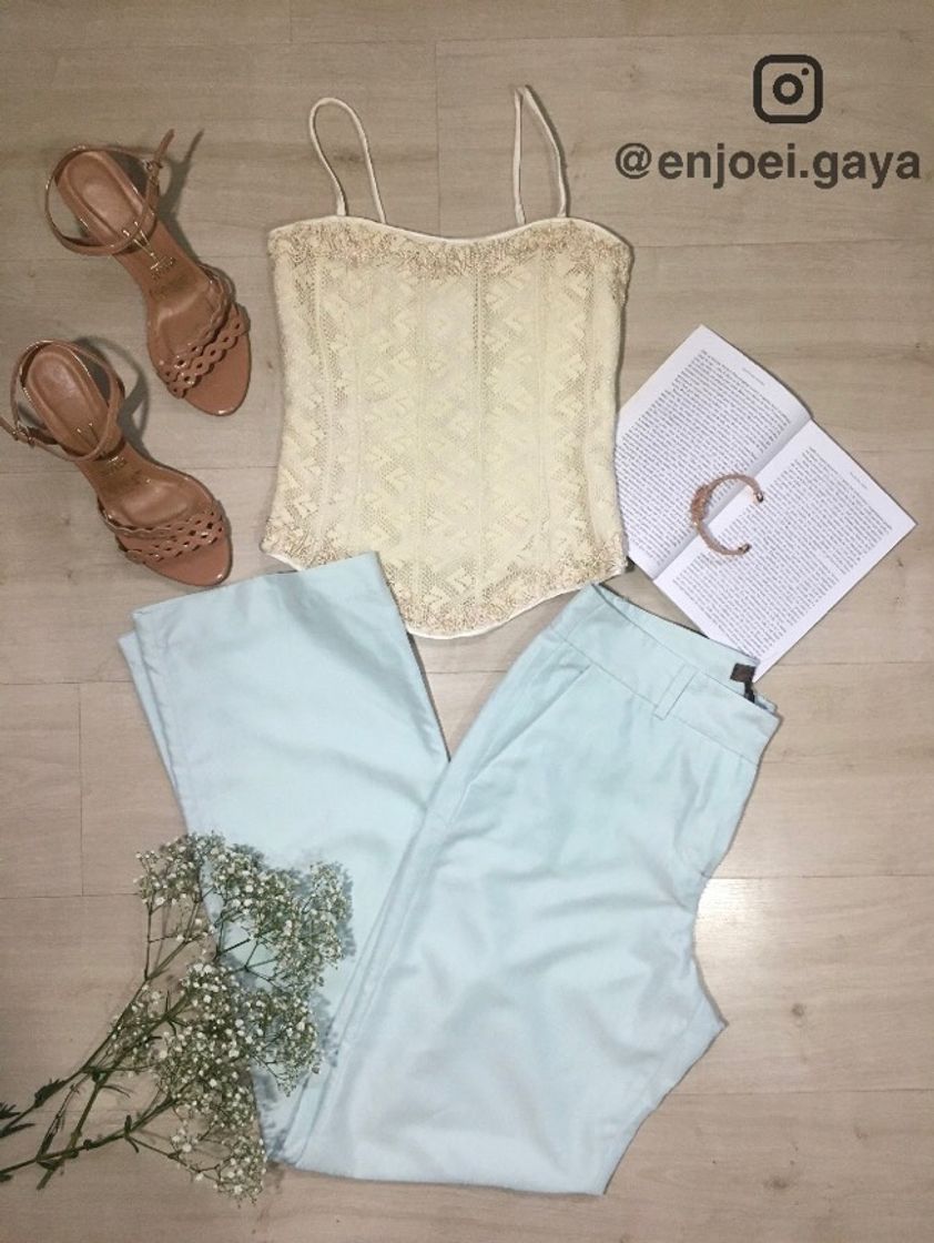 Fashion Corpete e calça verde água a venda