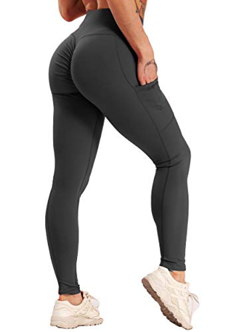 Moda FITTOO Mallas Leggings Mujer Pantalones Deportivos Yoga Alta Cintura Elásticos Transpirables Negro S