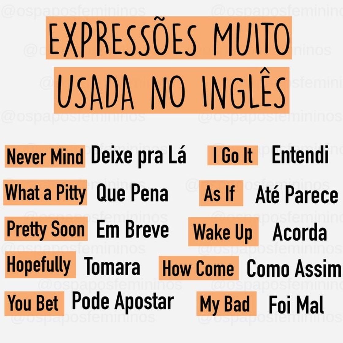 Moda Expressões muito usadas