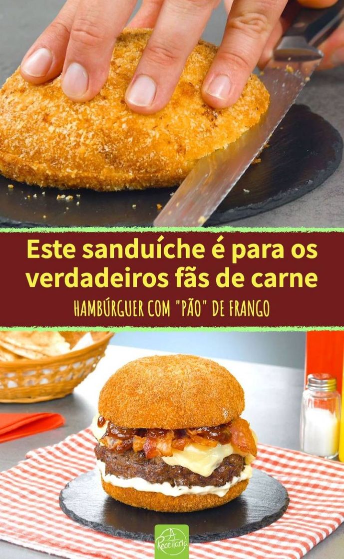 Moda Hambúrguer com "pão" de frango 