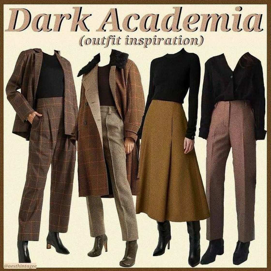 Fashion looks dark academia 