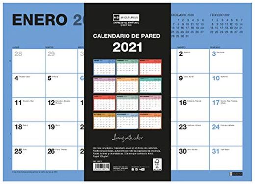 MIQUELRIUS - Calendario de Pared 2021 Chromat - Español