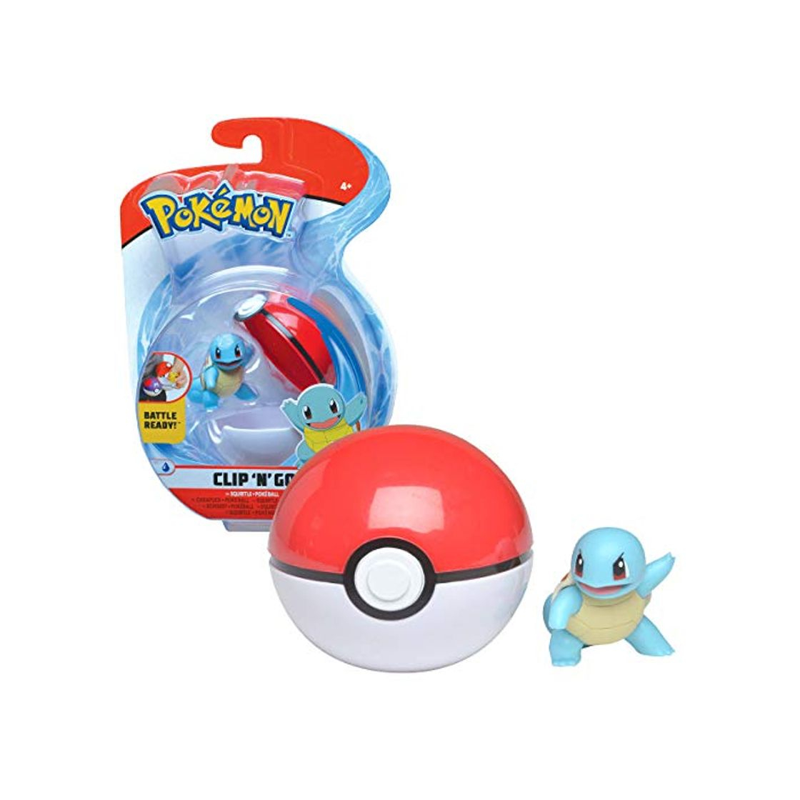 Social Bandai- Pokémon-Poké Ball & su Figura 5 cm Carapuce