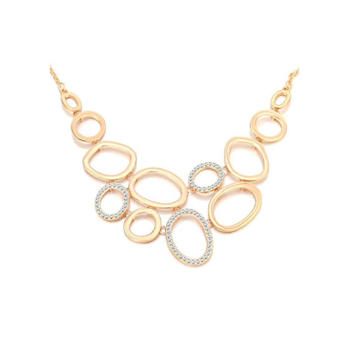 Social Ouran Mujer Hombre Unisex Niños Rose Gold and Silver Plated chapado en oro Round Brilliant incoloro Crystal