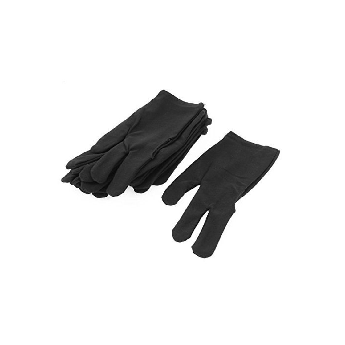 Social DealMux Elastic Snooker Bilhar Taco de Sinuca Três luvas de Dedos 5 Pares Preto