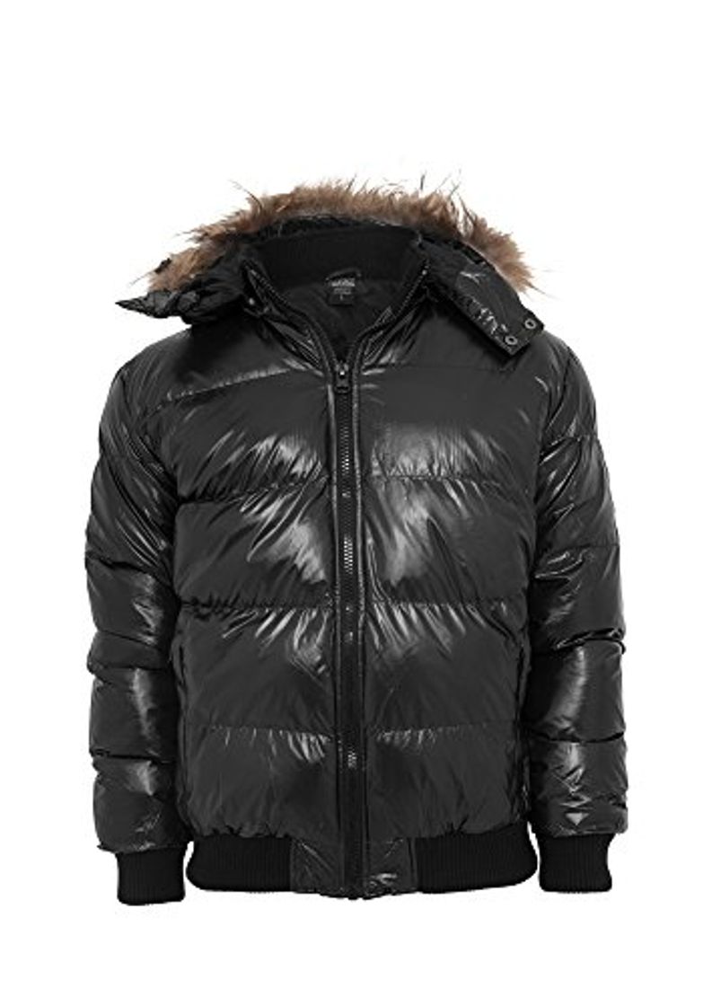 Social Urban Classics Hooded Bubble Fur Blouson Chaquetas de Invierno Negro
