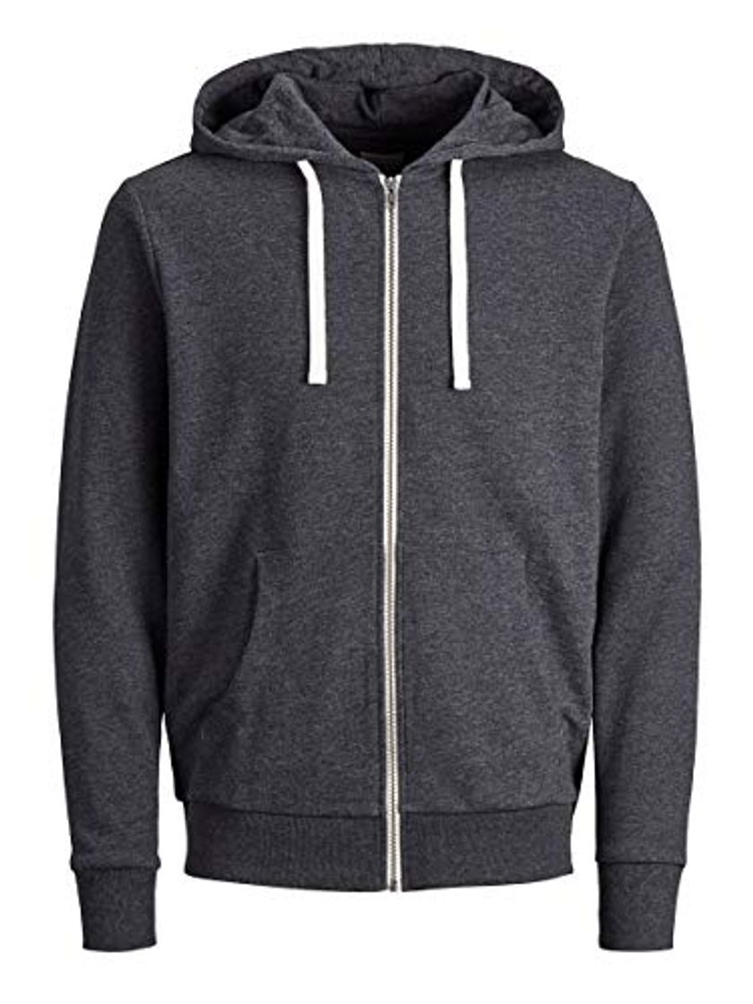 Social Jack & Jones Jjeholmen Sweat Zip Hood Noos Sudadera, Gris