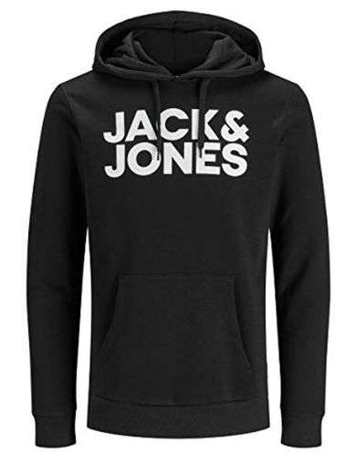 Jack & Jones Jjecorp Logo Sweat Hood Noos Capucha, Negro
