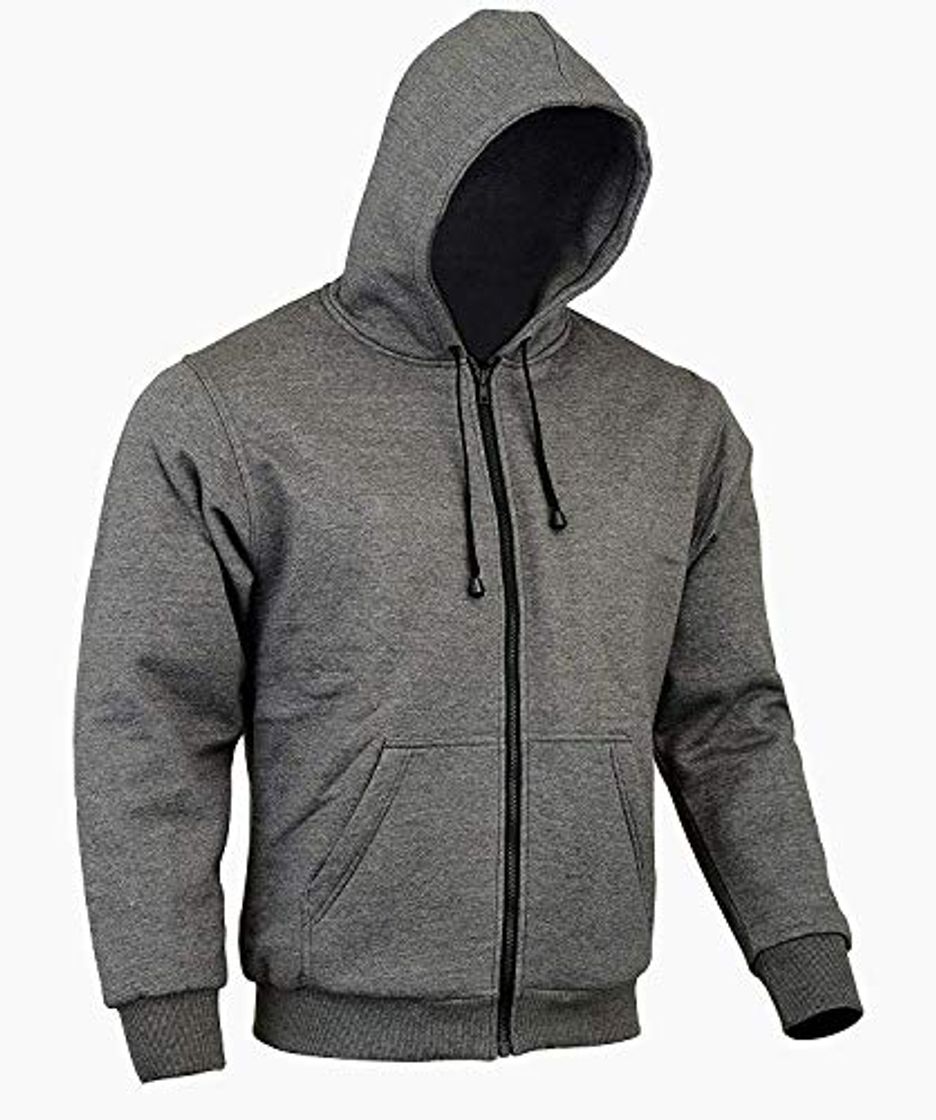 Social Australian Bikers Gear Sudadera con capucha The CrossFire en color GRIS con Capucha y reforzada con Kevlar TALLA L
