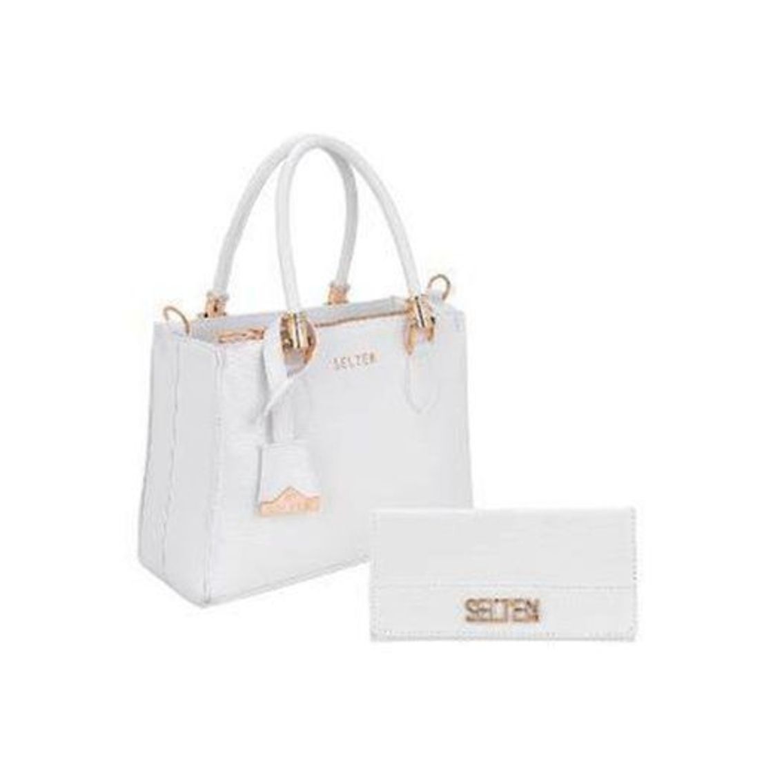 Fashion Kit Bolsa Feminina Tote Brilho Lorena