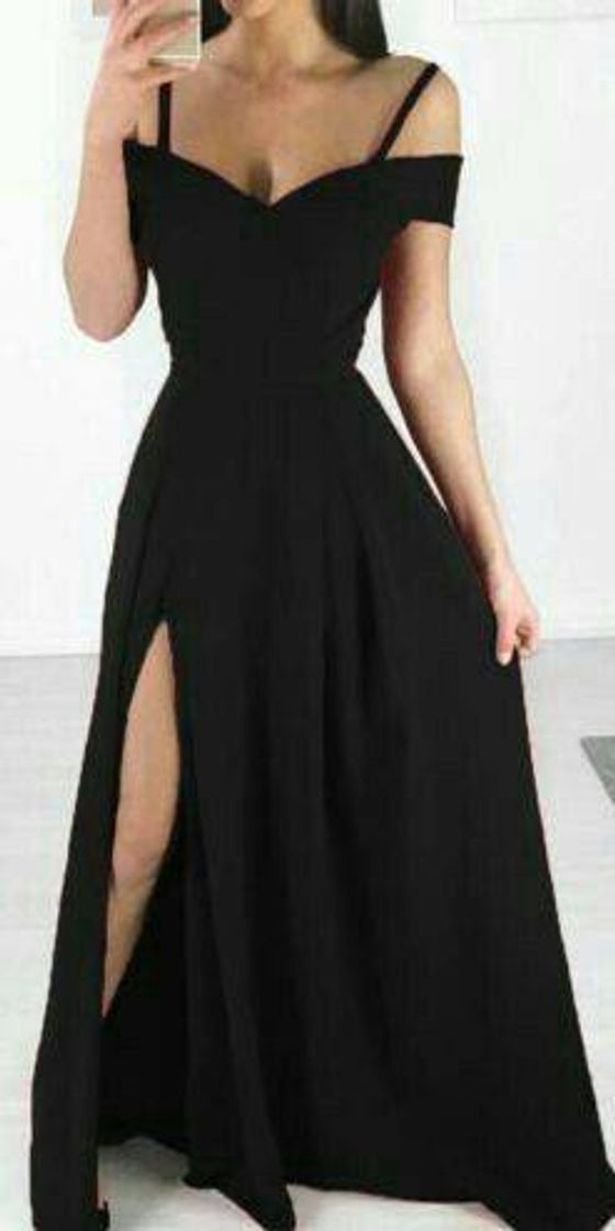 Moda Vestido preto elegante