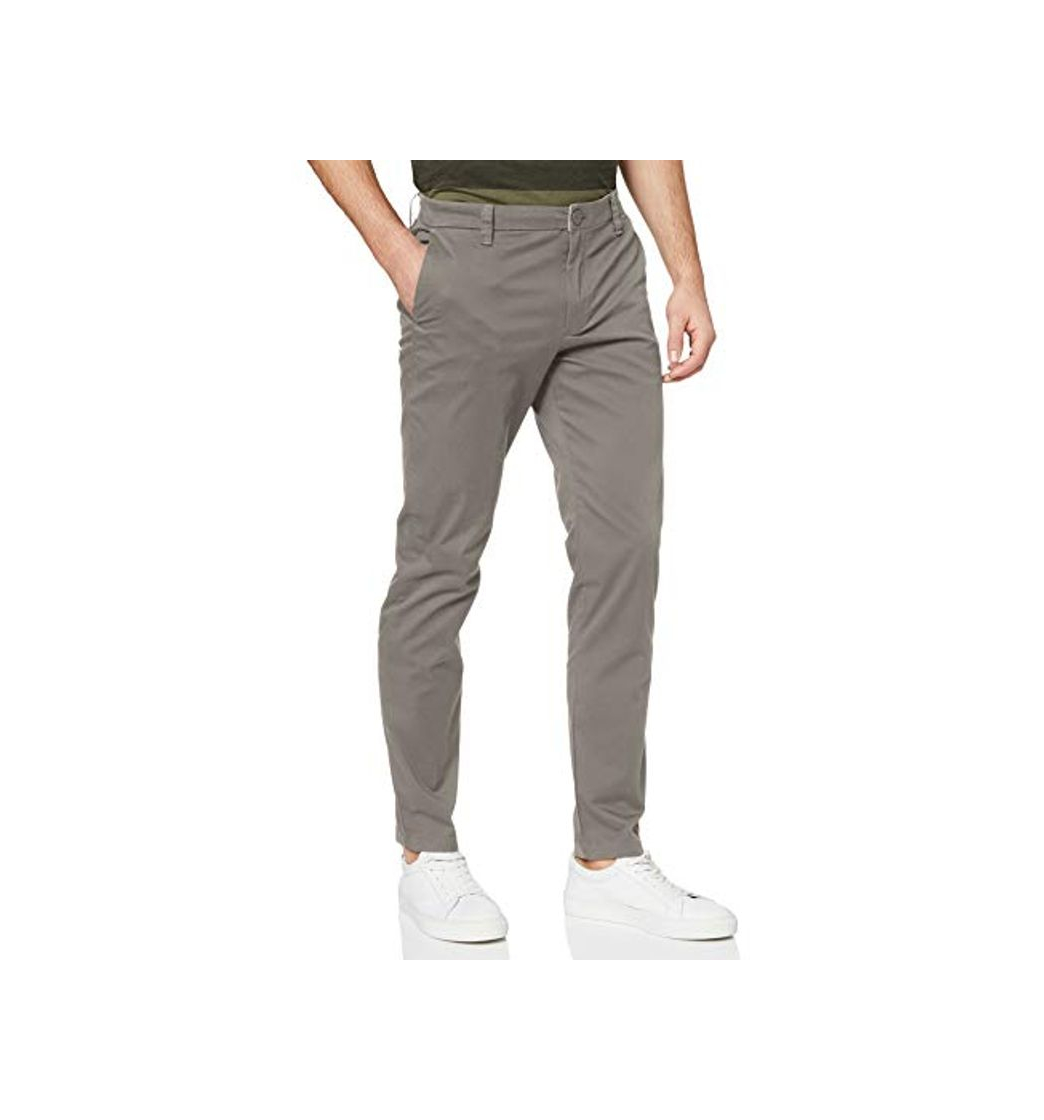 Moda Armani Exchange Stretch Cotton Twill Pantalones, Gris