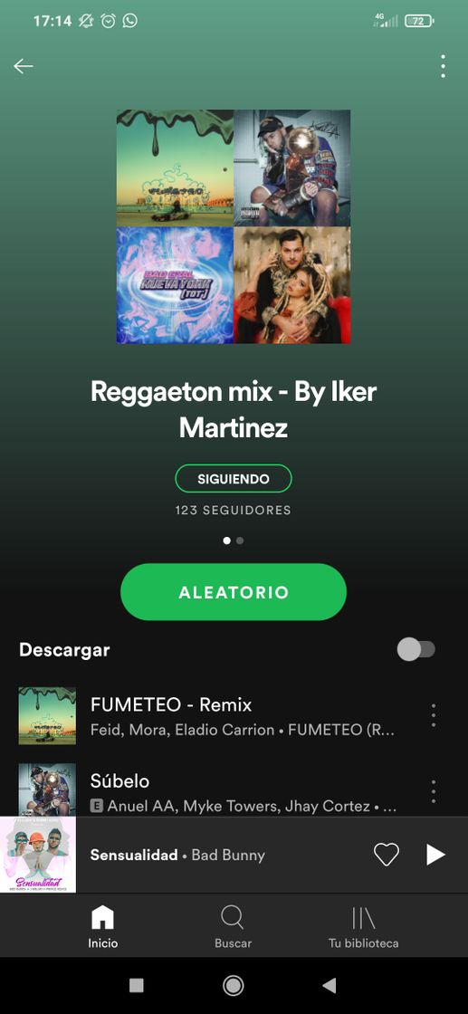 Music Una playlist de Spotify de reguetón