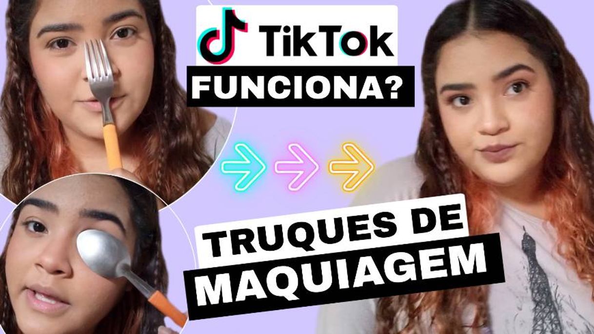 Moda Testando Truques de Maquiagem do TikTok