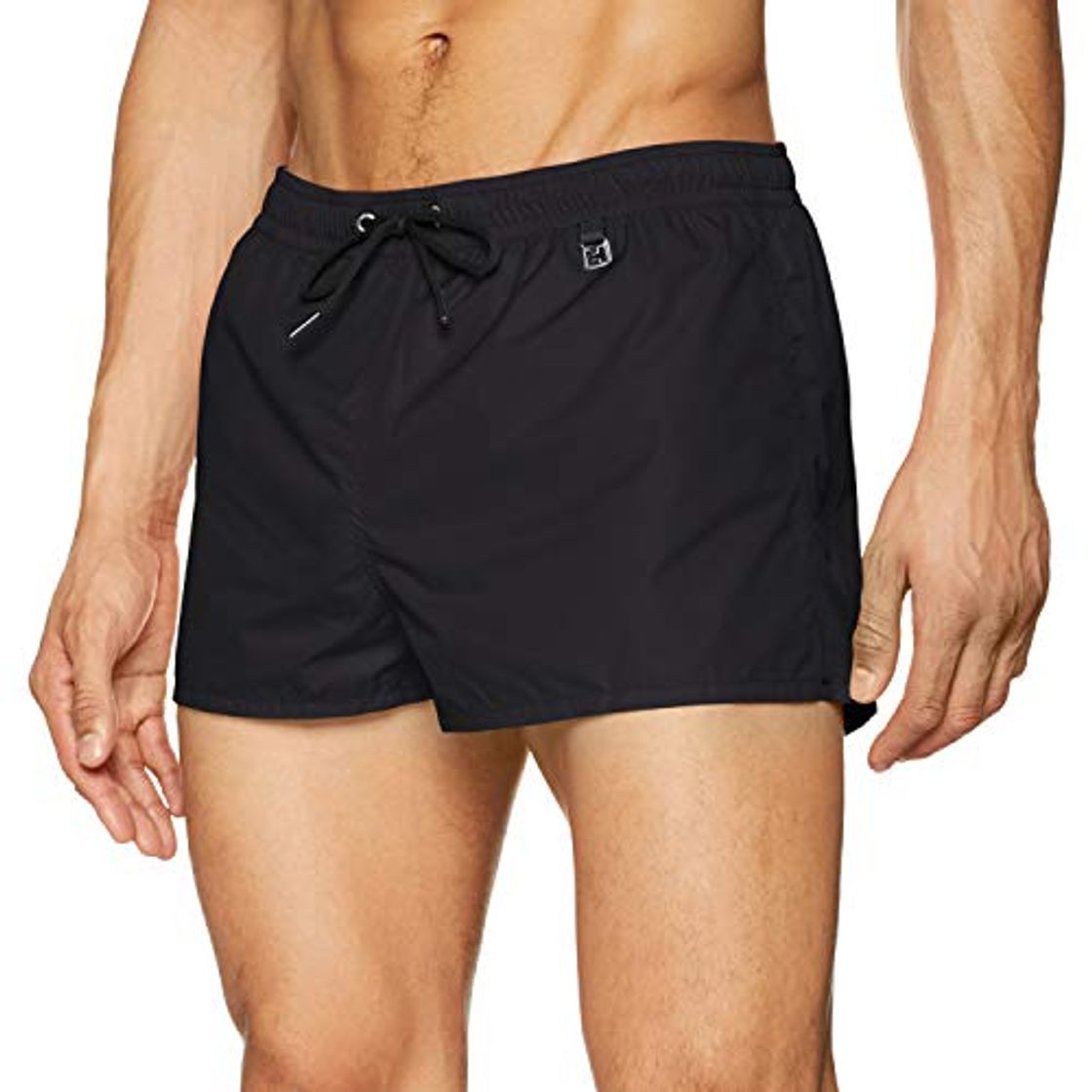 Fashion HOM Sunlight Beach Shorts Pantalones Cortos, Negro