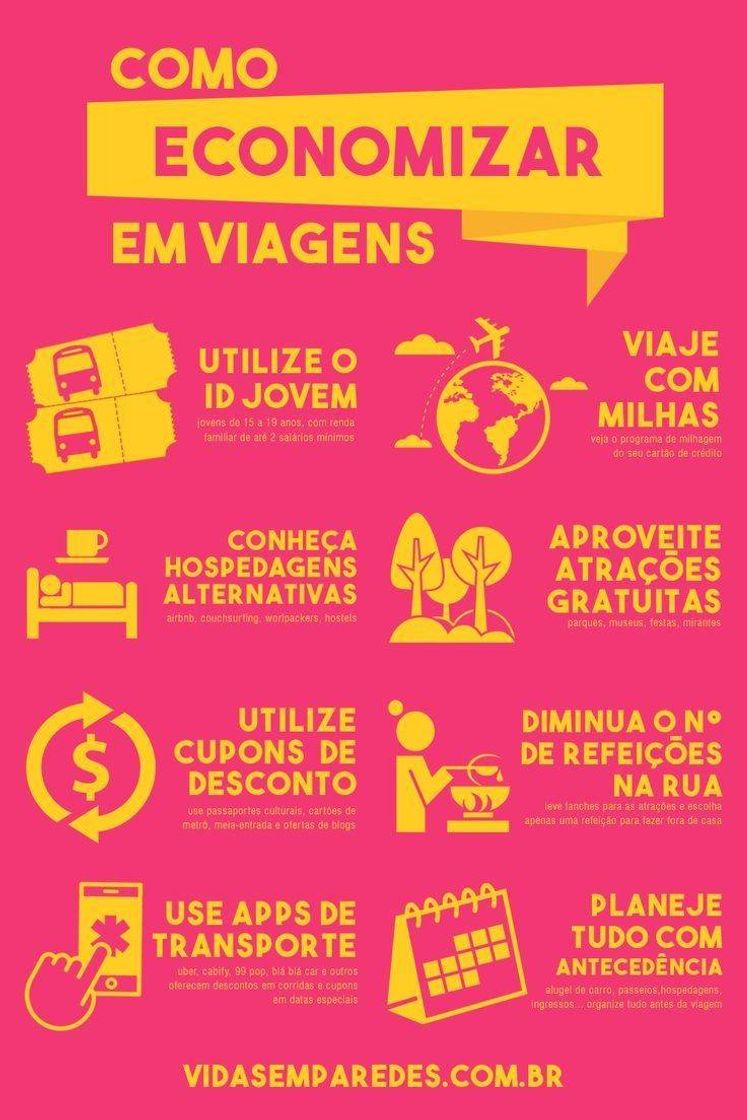 Lugar Dicas pra viajar de forma barata ou até de graça