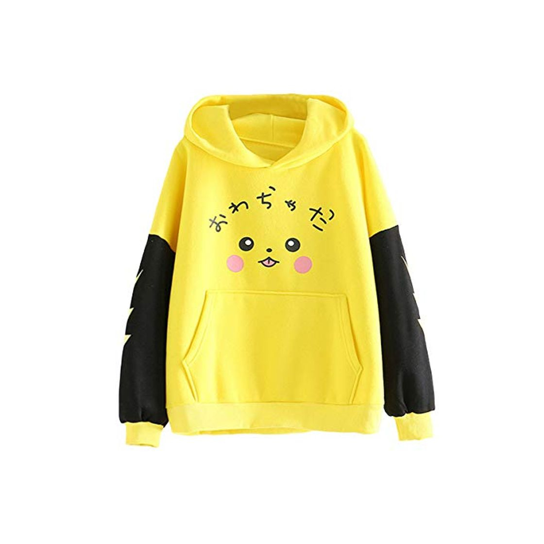 Moda Sudadera con Capucha y Forro Polar de Pikachu Sudadera con Capucha y