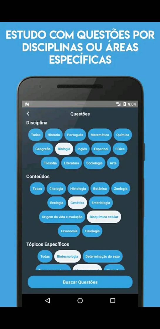 Apps ENEM - App para selecionar questões por assunto pra prova ❤️