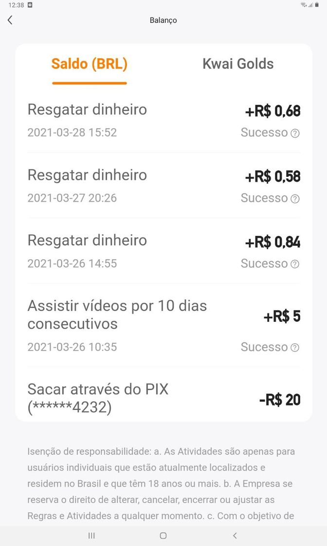 Apps Kwai- ganhei 40 reais em uma semana!