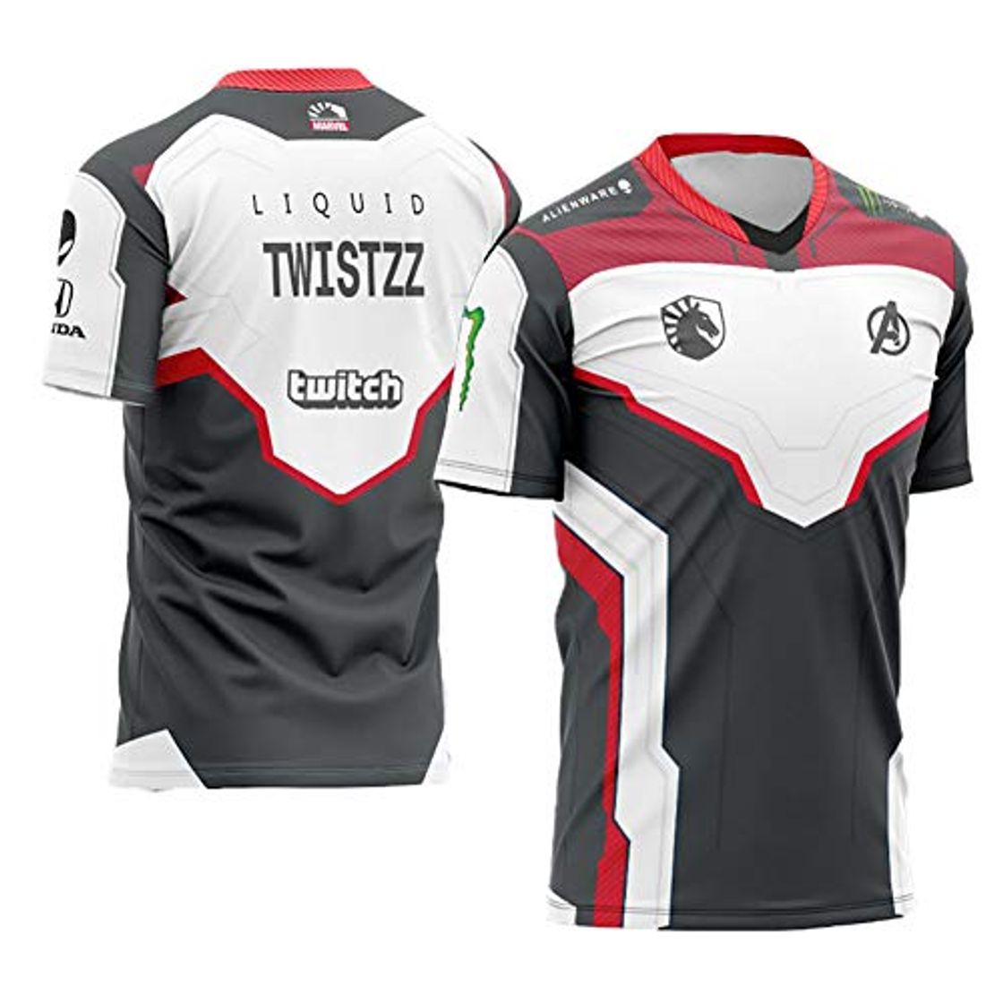 Fashion 73HA73 Camisetas de E-Sport para Hombres Team Liquid & Marvel Jointly CSGO