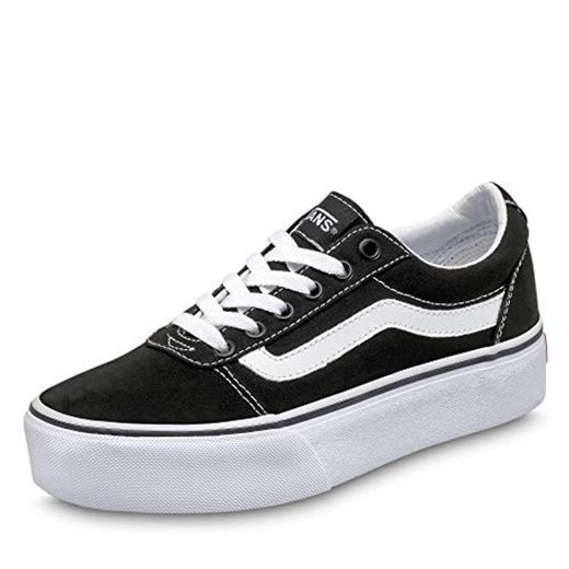 Vans Ward Platform Canvas Zapatillas Mujer, Negro