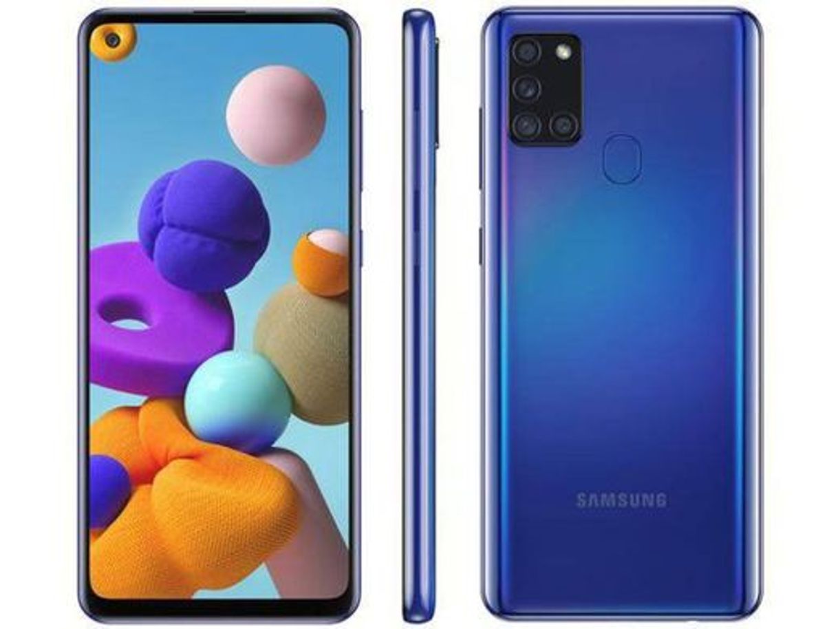 Social Smartphone Samsung Galaxy A21s 64GB Azul 4G - 4GB RAM 6