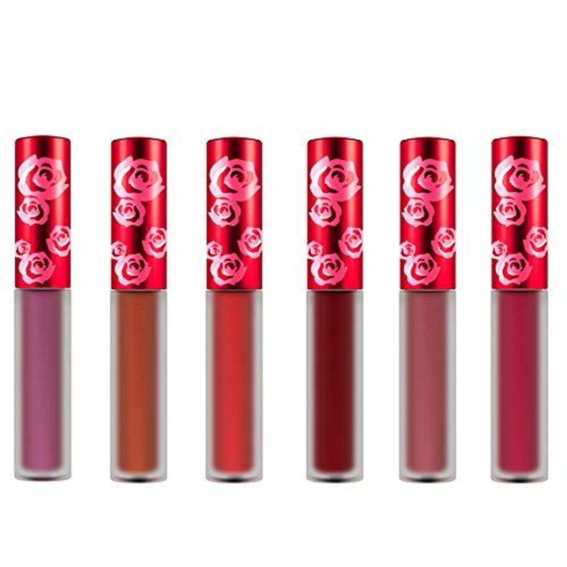 Social Ownest 6 Colors Mate Lápiz Labial Líquido Impermeable de larga duración Pigmentado