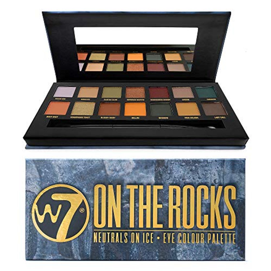 Social W7 En Las Rocas Naturals sobre hielo ojos paleta de colores