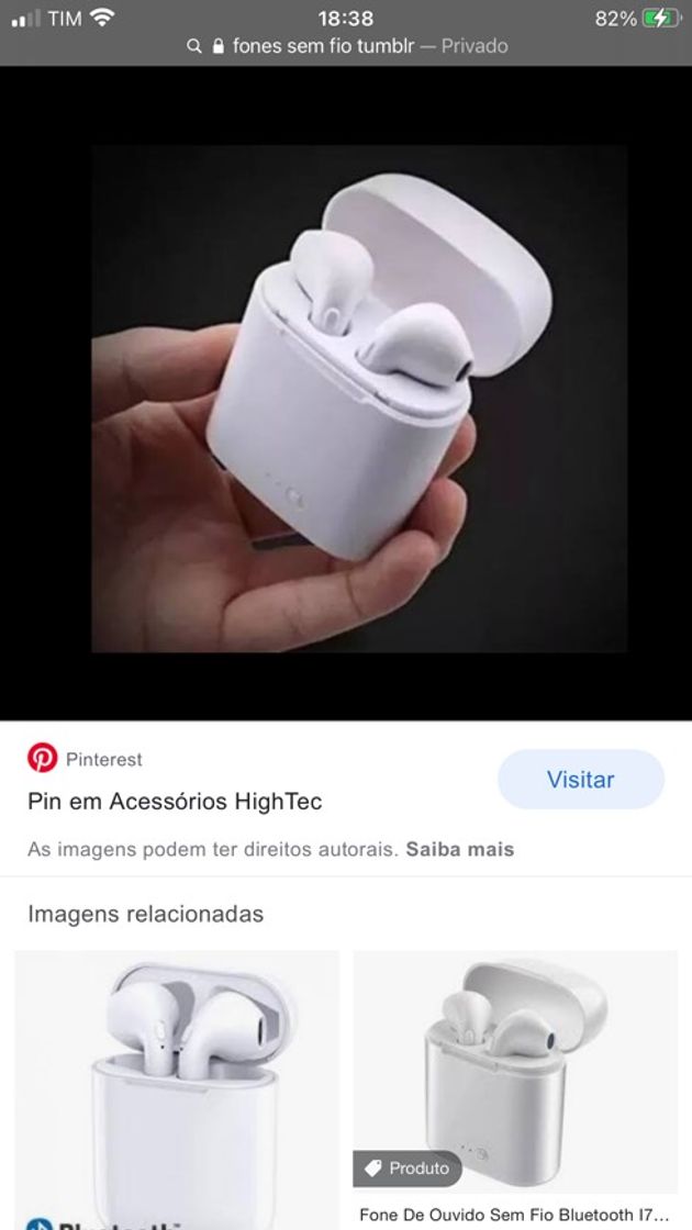 Moda fone sem fio com estojo de carregador por apenas 14 