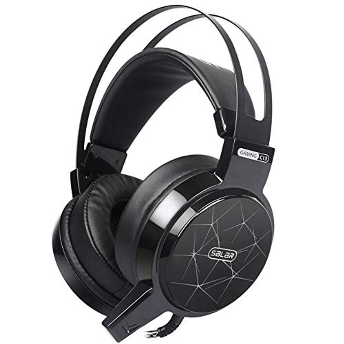 Product Gaming Headset Game Headphone Los Mejores Auriculares Casque con Micrófono Luz Led para Computadora Pc Audifo S Gamer Black