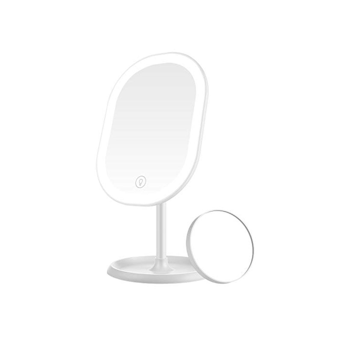 Social Aidodo Espejo Maquillaje con Luz LED Aumento 5X Espejo de Maquillaje