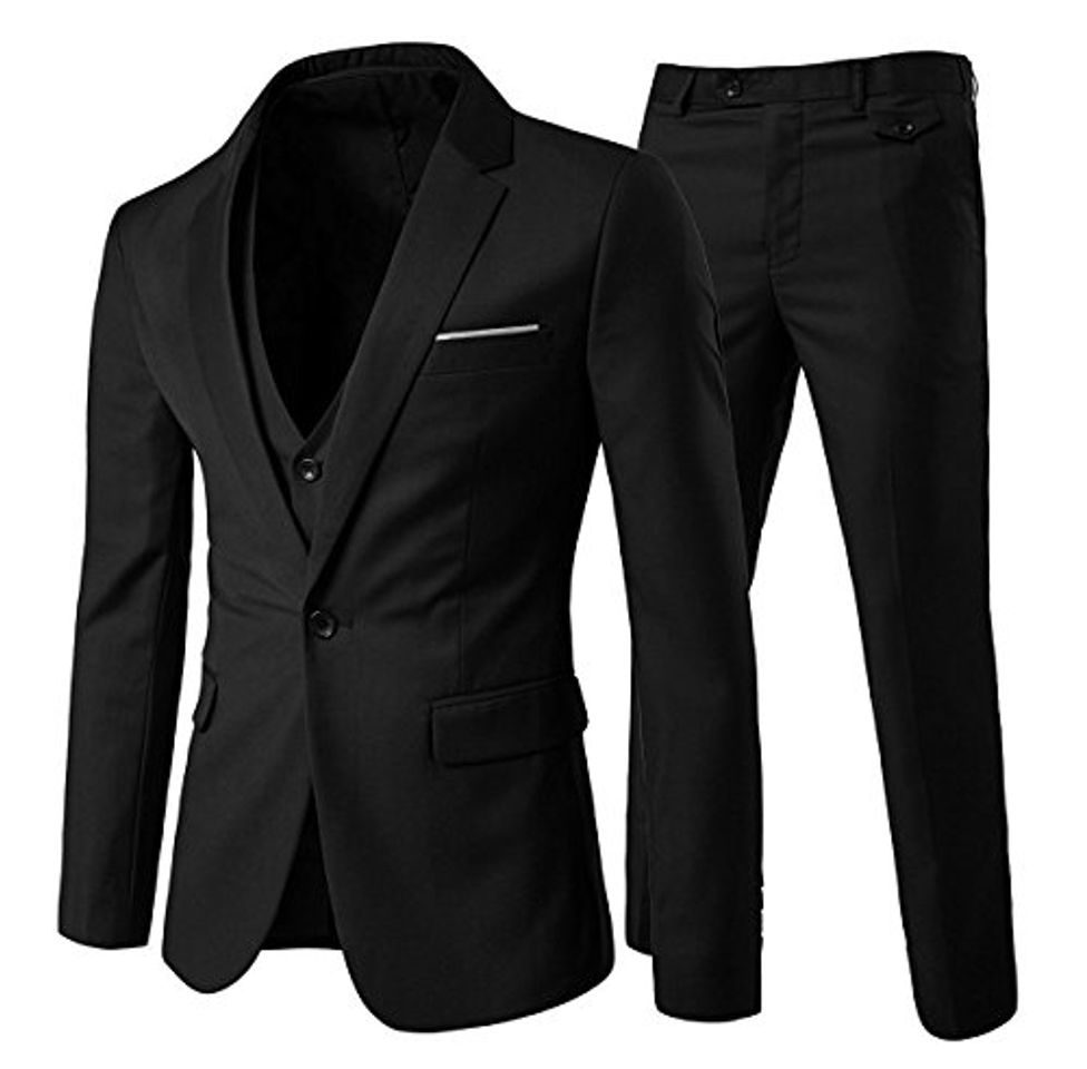 Fashion Traje de 3 Piezas de Hombre Slim Fit Trajes de Boda de Negocios para Hombres Blazer Chalecos y Pantalones