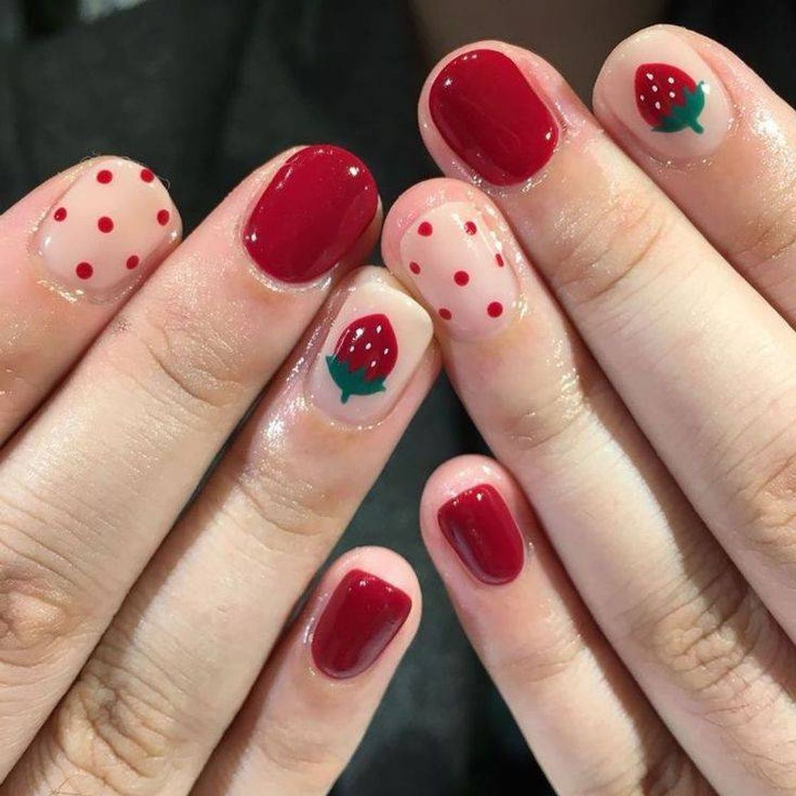 Fashion Unhas morango 🍓😋